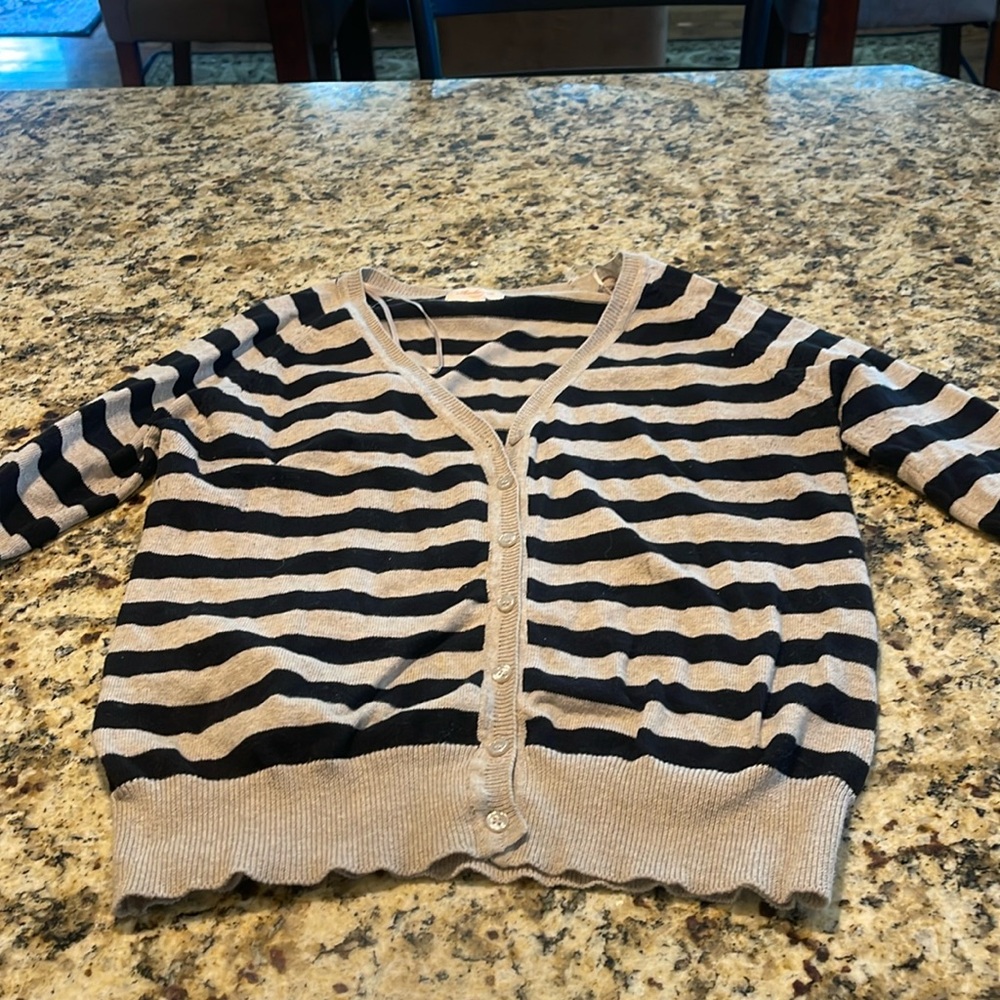 Black and tan long sleeve cardigan size M